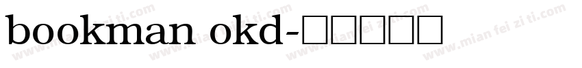 bookman okd字体转换